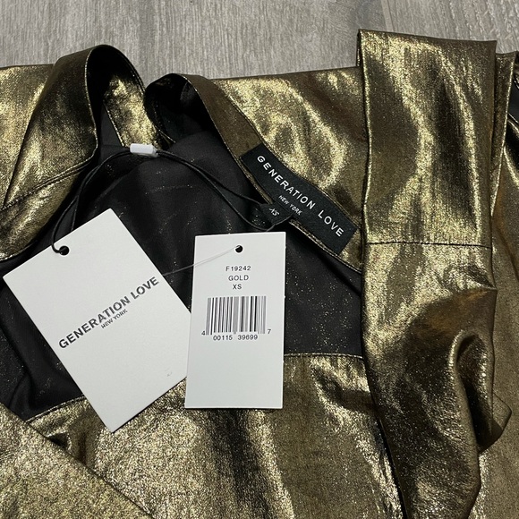 NWT Generation Love Gemma gold metallic top - XS - Picture 9 of 9